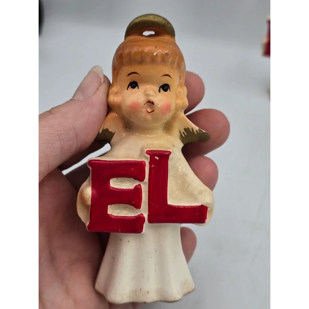 Brinn's Noel Angel Figurines Vintage Japan Ceramic Shakers